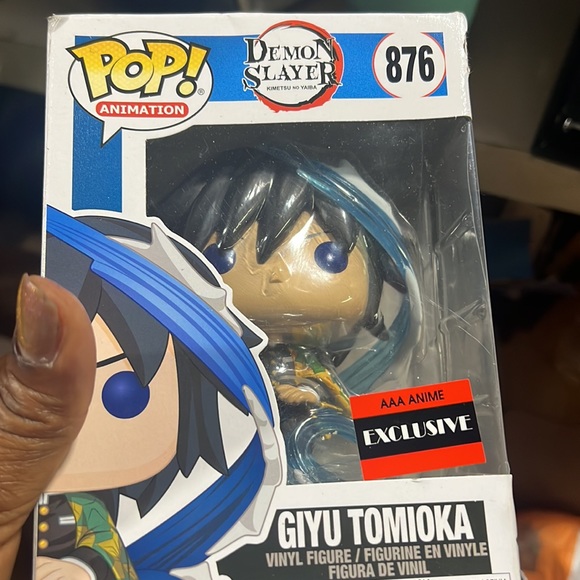 NIB Funko Pop Animation Demon Slayer Giyu Tomioka #876 AAA Exclusive. - Picture 2 of 5